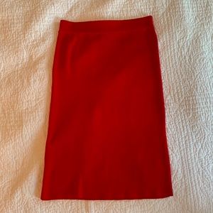 Banana Republic Red sweater midi skirt